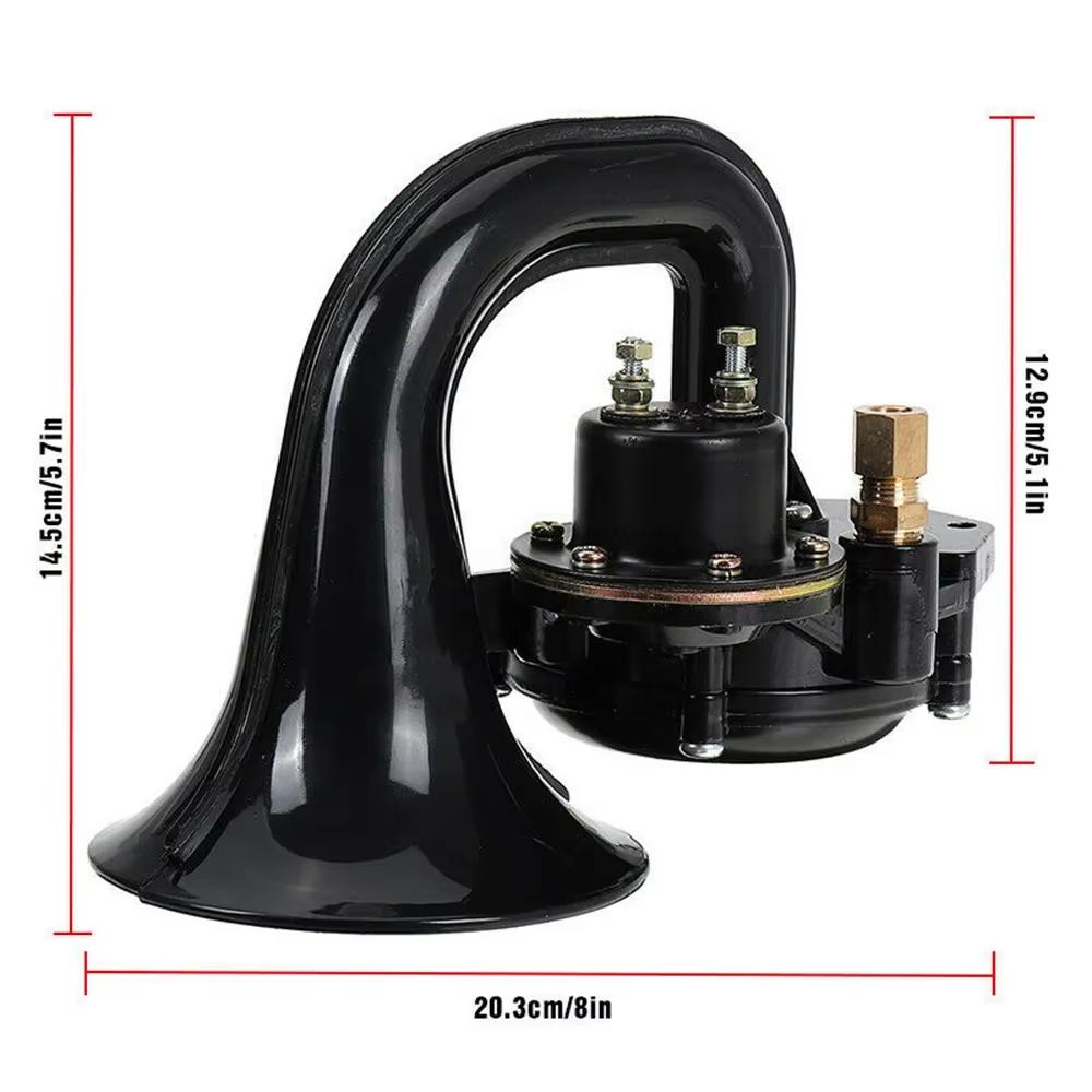 12/24V-Car-300dB-Electric-Snail-Air-Horn-For-Scania-/-Volvo(Black)