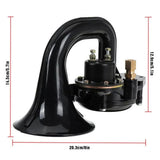 12/24V-Car-300dB-Electric-Snail-Air-Horn-For-Scania-/-Volvo(Black)