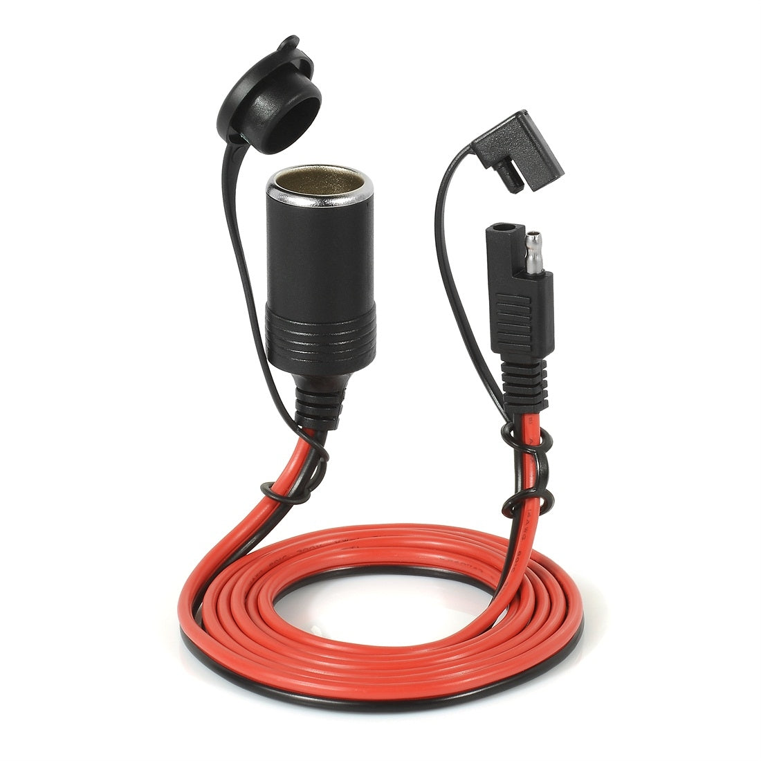 12V-Car-Charger-Cigarette-Lighter-Extension-Cord-Female-Socket-with-Quick-Disconnect-Wire-Harness