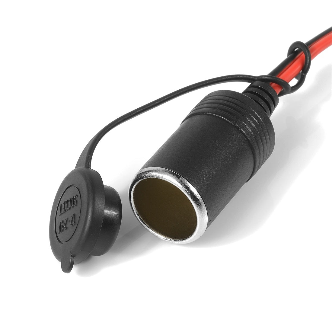 12V-Car-Charger-Cigarette-Lighter-Extension-Cord-Female-Socket-with-Quick-Disconnect-Wire-Harness