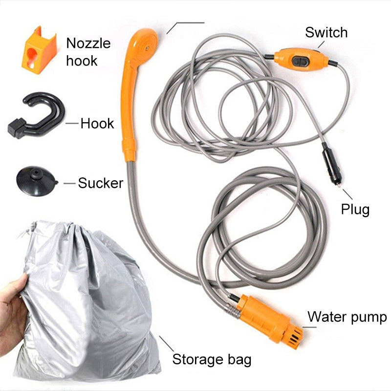 12V-Portable-Outdoor-Car-Electric-Shower-Sprinkler-Washer-(Yellow)