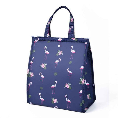 Portable Storage Bag Insulated Thermal Cooler Lunch Box Carry Tote Picnic Case - Dark Blue