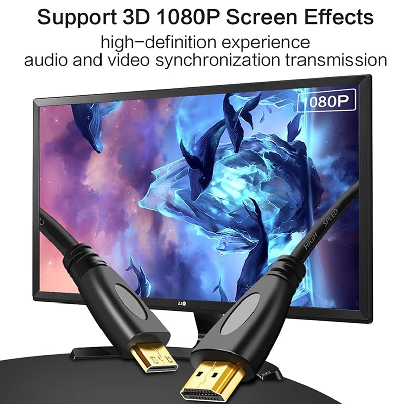 1.4-Version,-Gold-Plated-19-Pin-HDMI-Male-to-HDMI-Male-Coiled-Cable,-Support-3D-/-Ethernet,-Length:-60cm-(can-be-extended-up-to-2m)