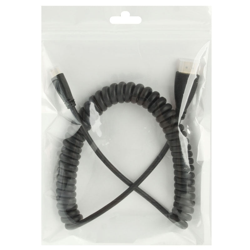 1.4-Version,-Gold-Plated-Mini-HDMI-Male-to-HDMI-Male-Coiled-Cable,-Support-3D-/-Ethernet,-Length:-60cm-(can-be-extended-up-to-2m)