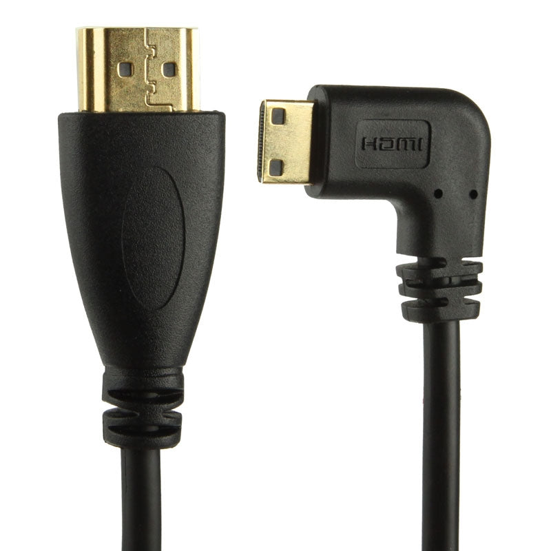 1.4-Version-Gold-Plated-Mini-HDMI-Male-to-HDMI-Male-Coiled-Cable,-Support-3D-/-Ethernet,-Length:-0.6m-2m