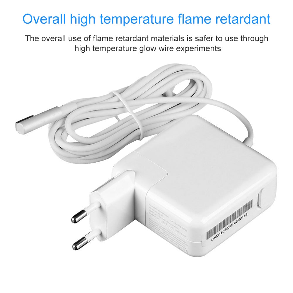 14.5V-3.1A-45W-5-Pin-L-Style-MagSafe-1-Power-Charger-for-Apple-Macbook-A1244-/-A1237-/-A1369-/-A1370-/-A1374-/-A1304,-Length:-1.7m,-EU-Plug(White)