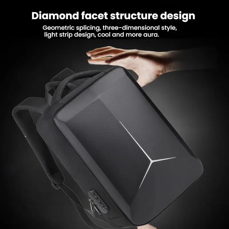 15.6-16.6-Inch-Hard-Shell-Laptop-Backpack-with-USB+Type-C-Charging-Ports-Unisex-Anti-Theft-Business-Travel-Bag-Black