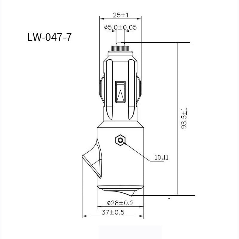 15A-Car-LED-Indicator-Light-With-Switch-Cigarette-Lighter-Plug(Assembled)