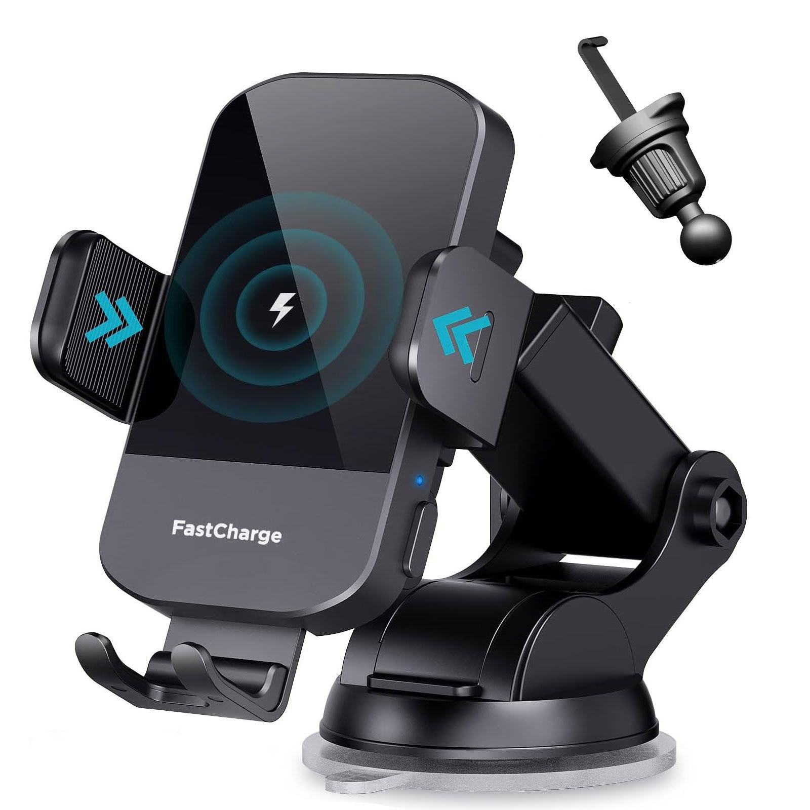 15W-Car-mounted-Smart-Induction-Wireless-Charging-Mobile-Phone-Holder(Suction-Cup-Holder-+-Air-Outlet-Clip)