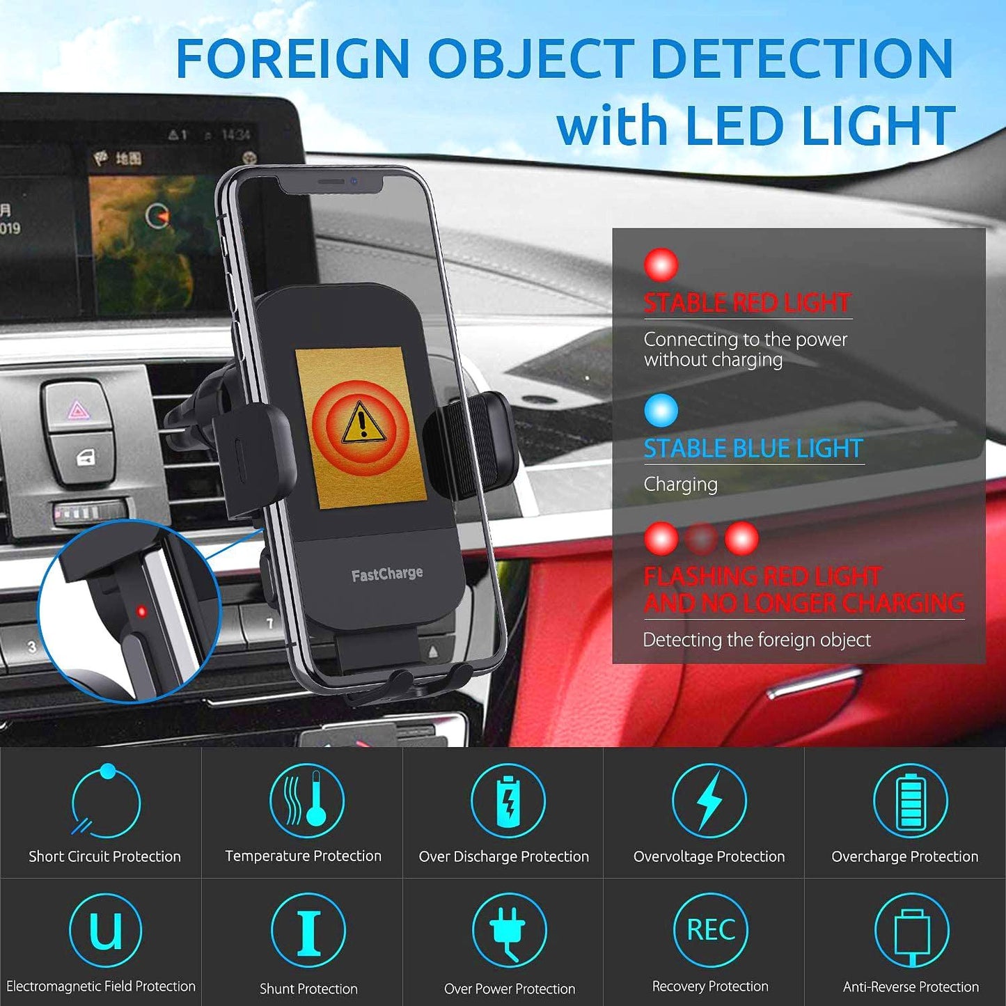 15W-Car-mounted-Smart-Induction-Wireless-Charging-Mobile-Phone-Holder(Suction-Cup-Holder-+-Air-Outlet-Clip)