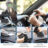 15W-Car-mounted-Smart-Induction-Wireless-Charging-Mobile-Phone-Holder(Suction-Cup-Holder-+-Air-Outlet-Clip)