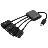18cm-4-Ports-Micro-USB-OTG-Charge-HUB-Cable,-For-Samsung-/-Huawei-/-Xiaomi-/-Meizu-/-LG-/-HTC-and-Other-Smartphones(Black)