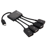 18cm-4-Ports-Micro-USB-OTG-Charge-HUB-Cable,-For-Samsung-/-Huawei-/-Xiaomi-/-Meizu-/-LG-/-HTC-and-Other-Smartphones(Black)