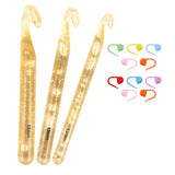 18mm+15mm+12mm+10-Pins-Transparent-Bold-Crystal-Crochet-Knitting-Tool-Set