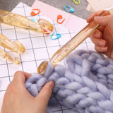 18mm+15mm+12mm+10-Pins-Transparent-Bold-Crystal-Crochet-Knitting-Tool-Set