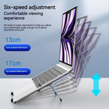 2-in-1-Foldable-Laptop-Stand-with-USB-C-Docking-Station-3x-USB-A-3.0-Ports-&-1x-USB-C-Port(Gray)