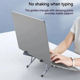 2-in-1-Foldable-Laptop-Stand-with-USB-C-Docking-Station-3x-USB-A-3.0-Ports-&-1x-USB-C-Port(Gray)
