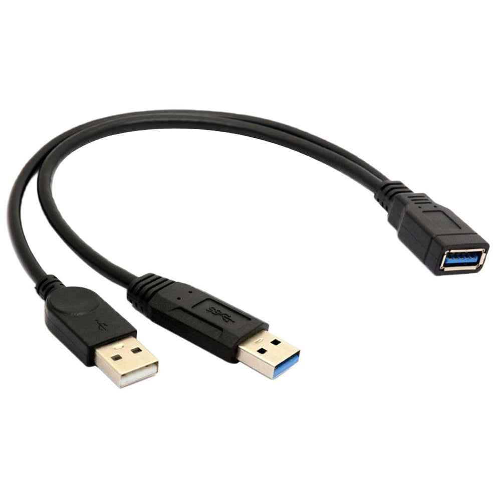2-in-1-USB-3.0-Female-to-USB-2.0-+-USB-3.0-Male-Cable-for-Computer-/-Laptop,-Length:-29cm