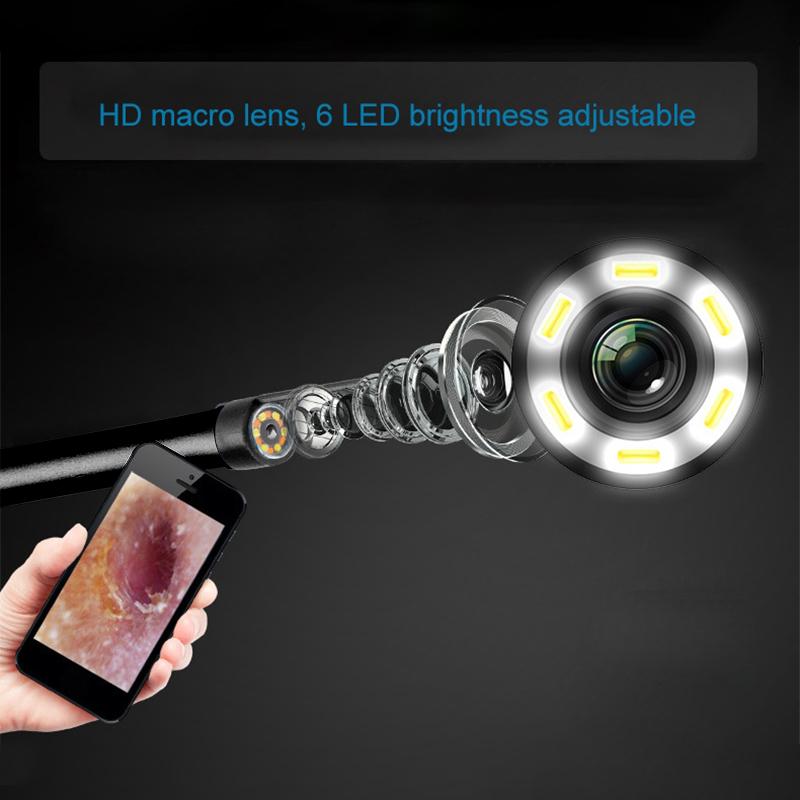 2-in-1-USB-HD-Visual-Earwax-Clean-Tool-Endoscope-Borescope-with-LED-Lights-&-Wifi,-Cable-length:-2m-(Black)