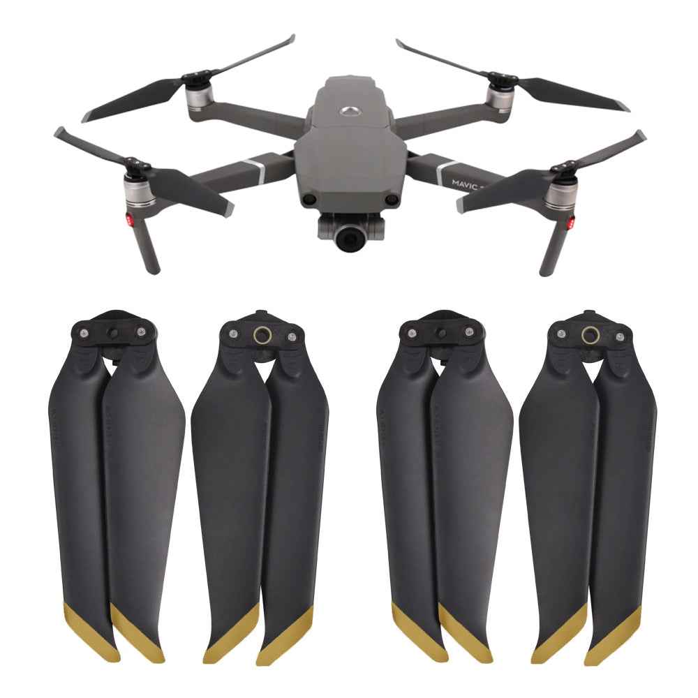 2-Pairs-8743F-Low-Noise-Quick-release-Propellers-for-DJI-Mavic-2-Pro-/-Zoom-(Black+Gold)