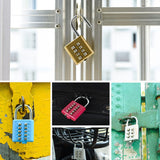 2-PCS-10-Bit-Button-Password-Lock-Cabinet-Door-Tool-Box-Button-Padlock(Red)