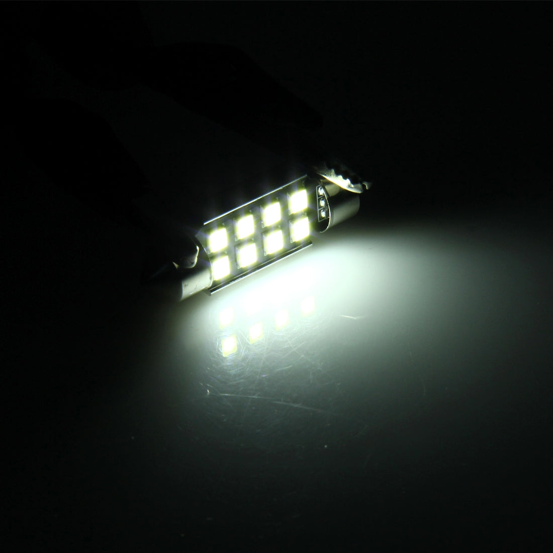 2-PCS-3W-200-LM-6000K-36MM-8-SMD-2835-LEDs-Bicuspid-Port-Decoding-Car-Dome-Lamp-LED-Reading-Light,-DC-12V(White-Light)