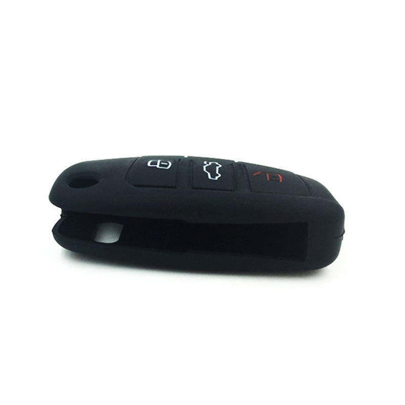 2-PCS-Car-Key-Cover-Silicone-Flip-Key-Remote-Holder-Case-Cover-for-Audi-Q3-A3-A1(Pink)