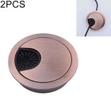 2-PCS-Desk-Computer-Desktop-Zinc-Alloy-Round-Threading-Box-Hole-Cover,-Hole-Diameter:-50mm-(Red-Bronze)