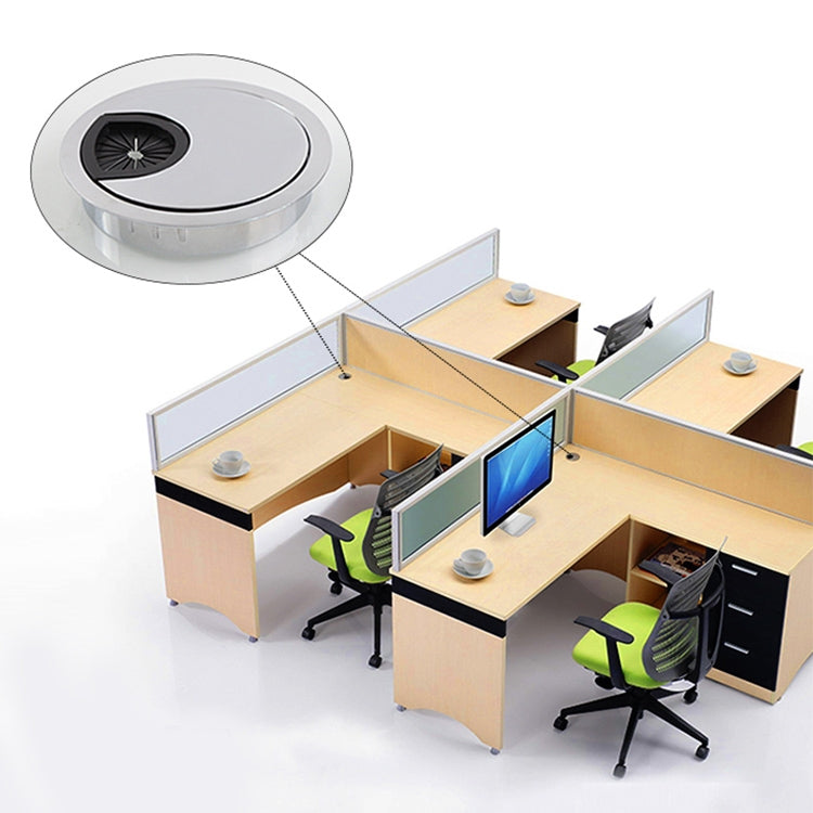 2-PCS-Desk-Computer-Desktop-Zinc-Alloy-Round-Threading-Box-Hole-Cover,-Hole-Diameter:-50mm-(Red-Bronze)