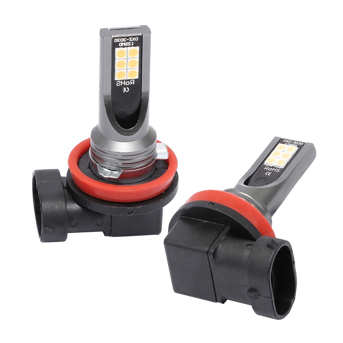 2-PCS-H11-/-H8-DC12V-24V-/-12W-/-3000K-/-800LM-12LEDs-SMD-3030-Car-LED-Fog-Light-(Yellow-Light)