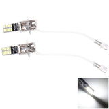 2-PCS-H3-4.8W-720LM-6500K-White-Light-24-LED-SMD-4014-Error-Free-Canbus-Car-Clearance-Lights-Lamp,-DC-12V