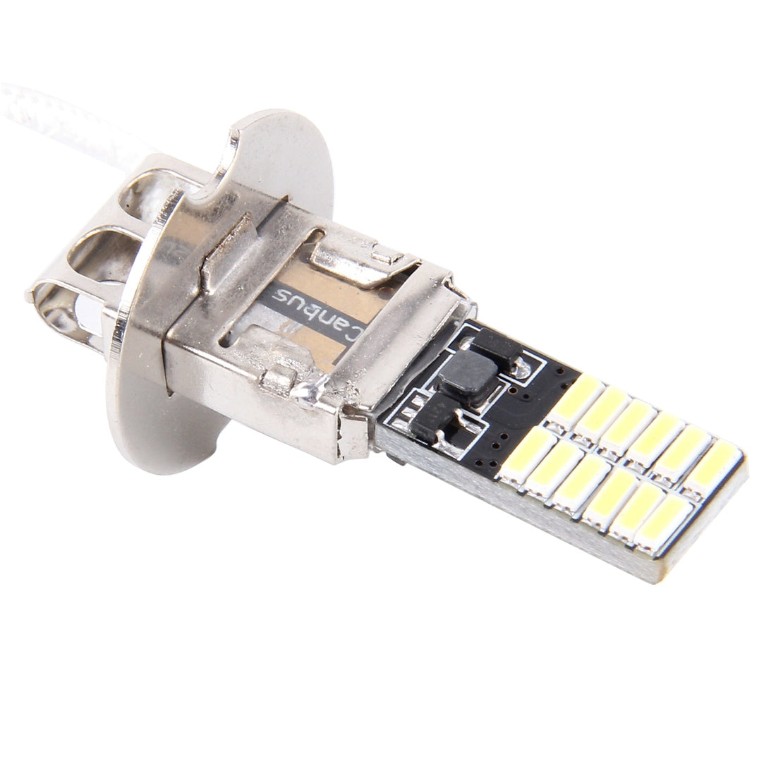 2-PCS-H3-4.8W-720LM-6500K-White-Light-24-LED-SMD-4014-Error-Free-Canbus-Car-Clearance-Lights-Lamp,-DC-12V