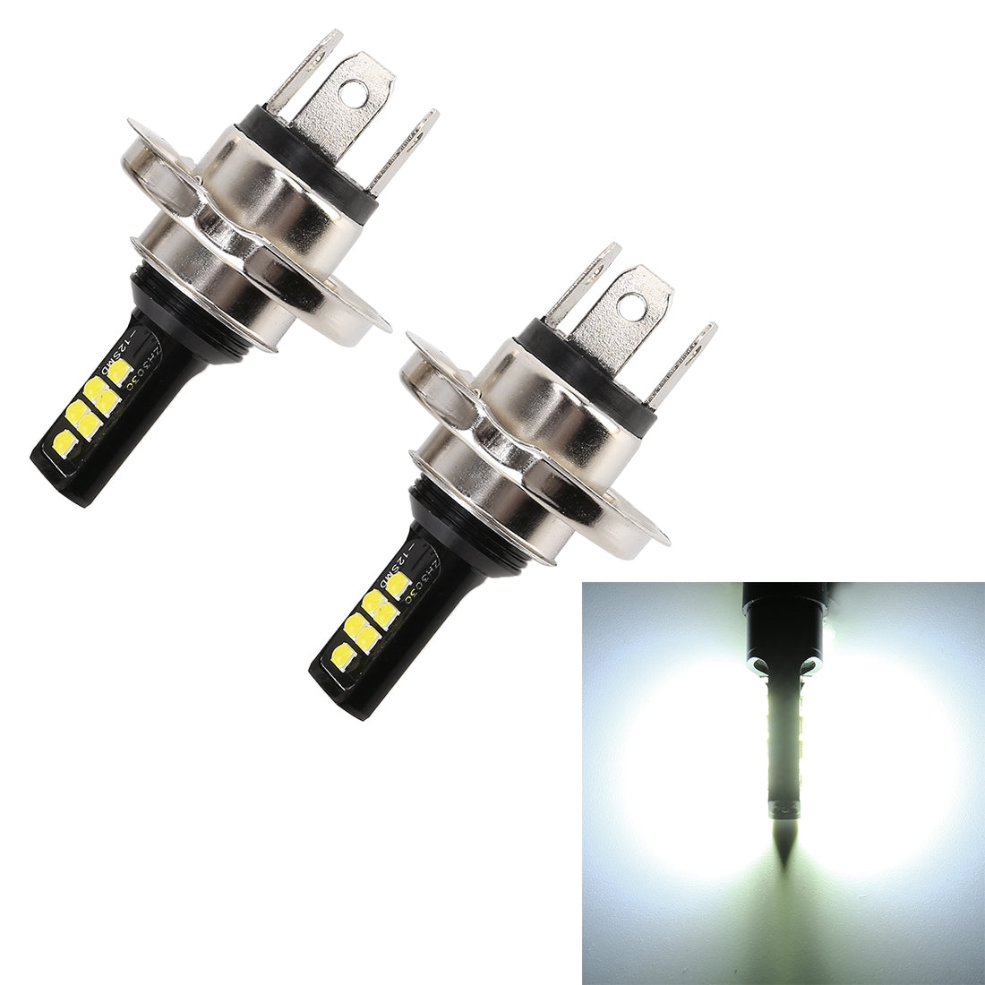 2-PCS-H4-DC9-16V-/-3.5W(H)-1.1W(L)-/-6000K-/-320LM-Car-Auto-Fog-Light-12LEDs-SMD-ZH3030-Lamps,-with-Constant-Current-(White-Light)