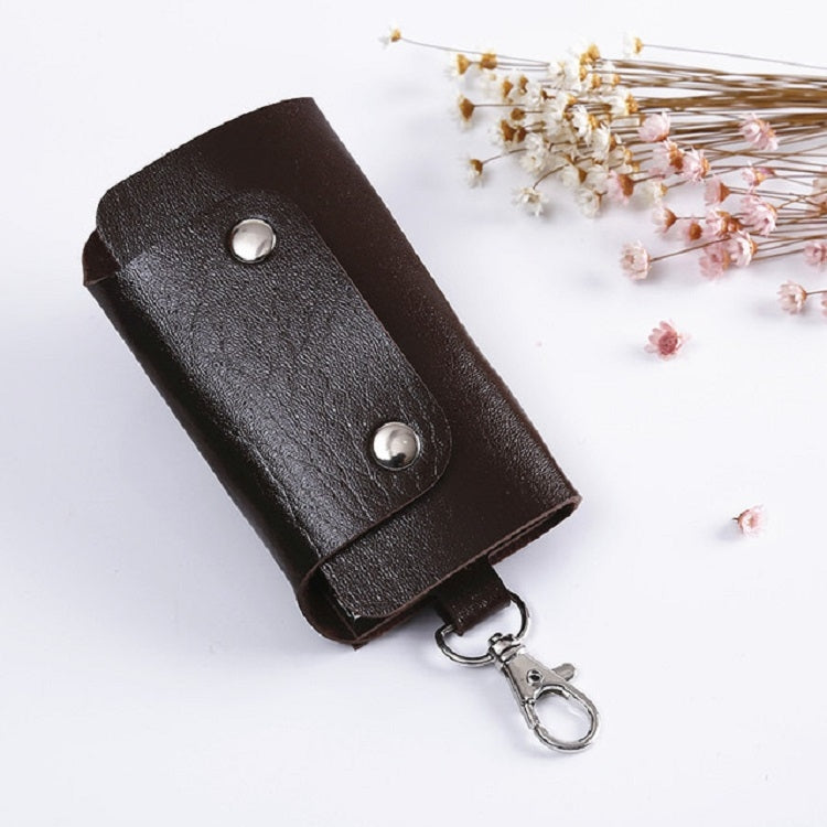 2-PCS-Leather-Car-Key-Cover-Key-Case(Coffee)