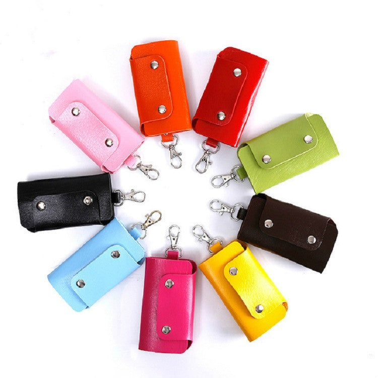 2-PCS-Leather-Car-Key-Cover-Key-Case(Coffee)