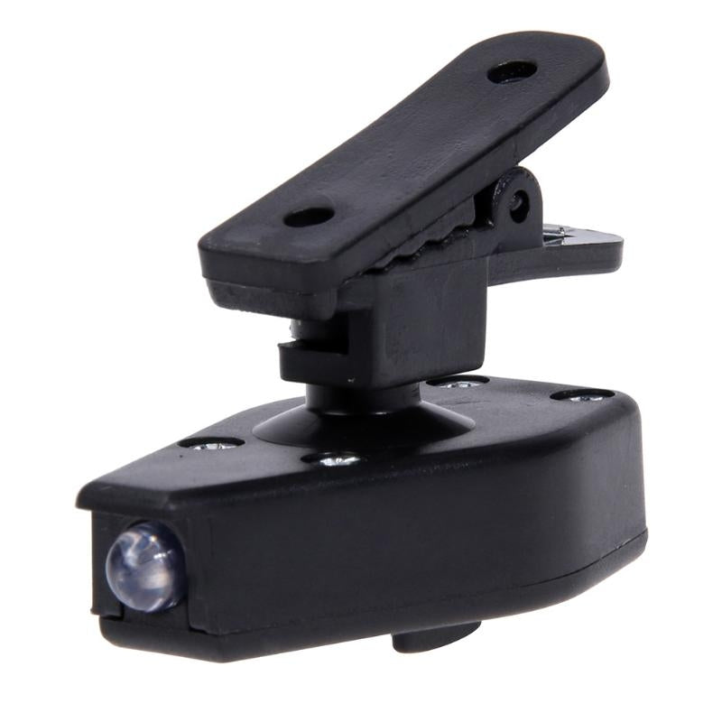 2-PCS-Mini-LED-Flashlight-Adjustable-Eyeglass-Clip-Light-Reading-Ligh(Black)