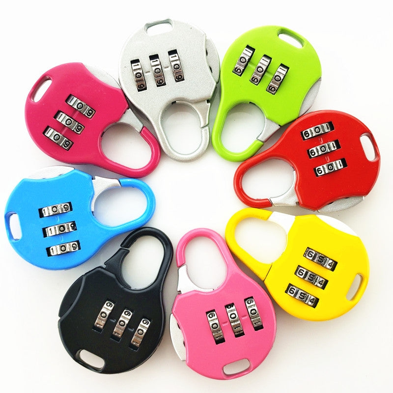 2-PCS-Mini-Password-Small-Padlock-Luggage-Lock-Digital-Password-Lock(Silver)