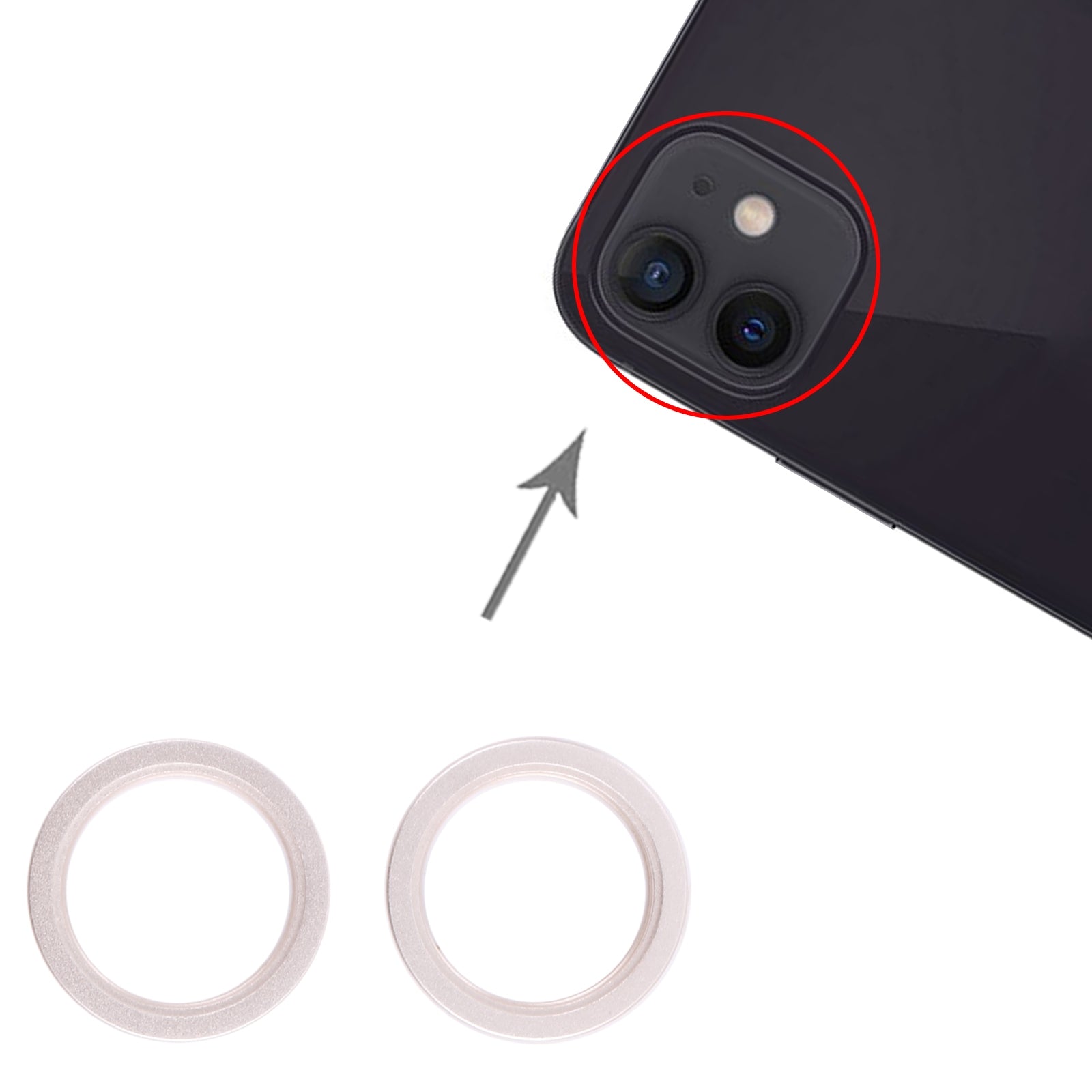 2-PCS-Rear-Camera-Glass-Lens-Metal-Outside-Protector-Hoop-Ring-for-iPhone-13(White)
