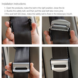 2-PCS-SHUNWEI-Car-Safety-Seat-Belt-Adjuster(Black)