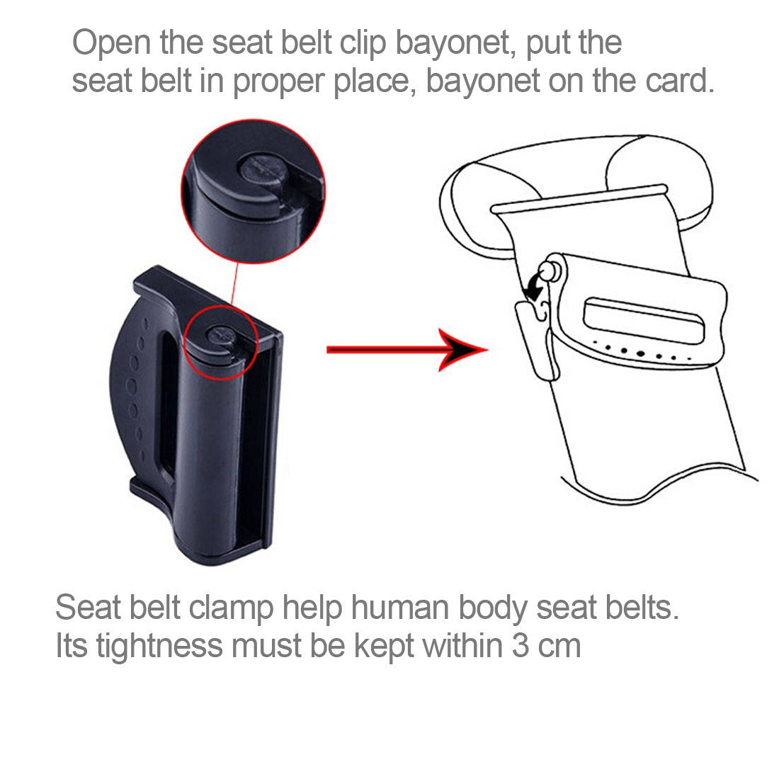 2-PCS-SHUNWEI-Car-Safety-Seat-Belt-Adjuster(Blue)