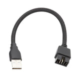 20cm-USB-A-Male-To-9Pin-Motherboard-Built-In-RGB-Data-To-External-U-Port-Adapter-Cable(Black)