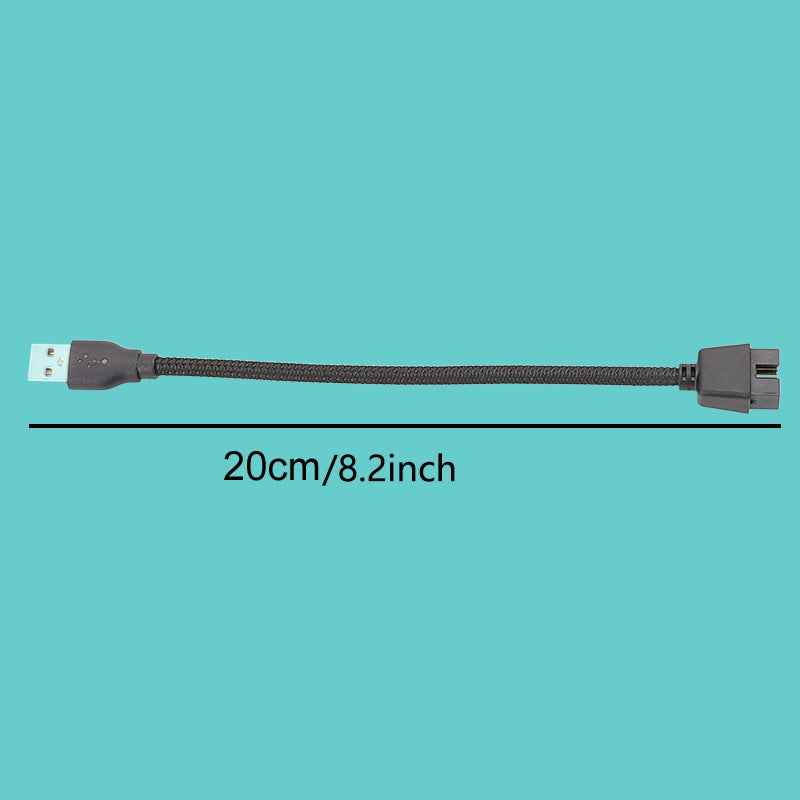 20cm-USB-A-Male-To-9Pin-Motherboard-Built-In-RGB-Data-To-External-U-Port-Adapter-Cable(Black)