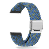 22mm-Universal-Metal-Buckle-Nylon-Braided-Watch-Band(W-Blue-Green)