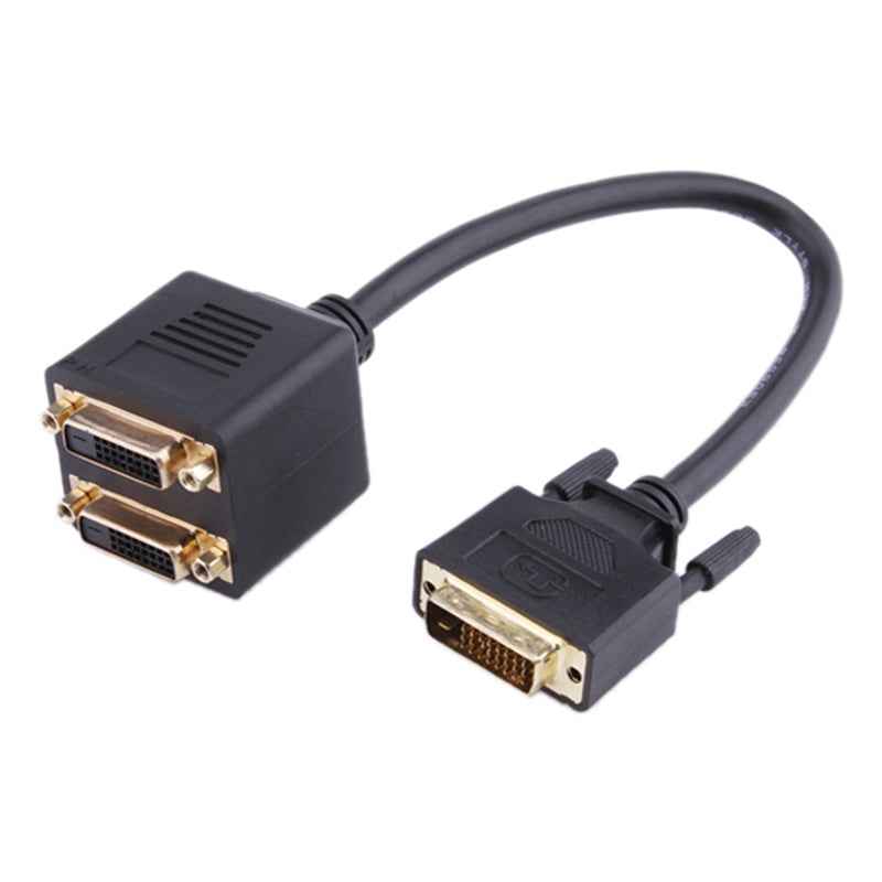 24+1-DVI-Male-to-2-DVI-Female-Cable-Adapter,-Length:-30cm