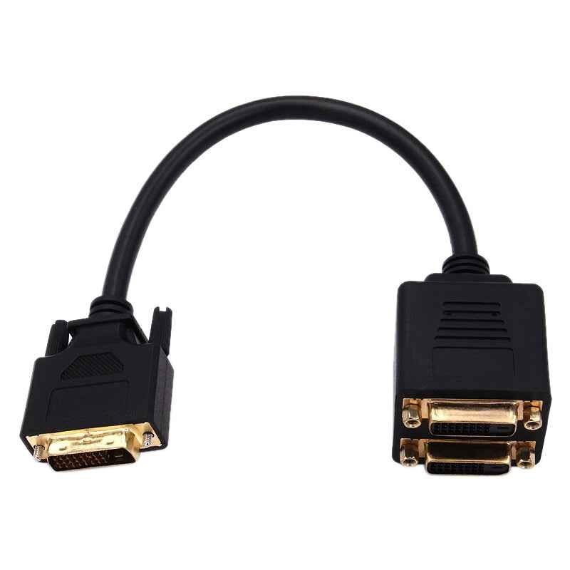 24+1-DVI-Male-to-2-DVI-Female-Cable-Adapter,-Length:-30cm