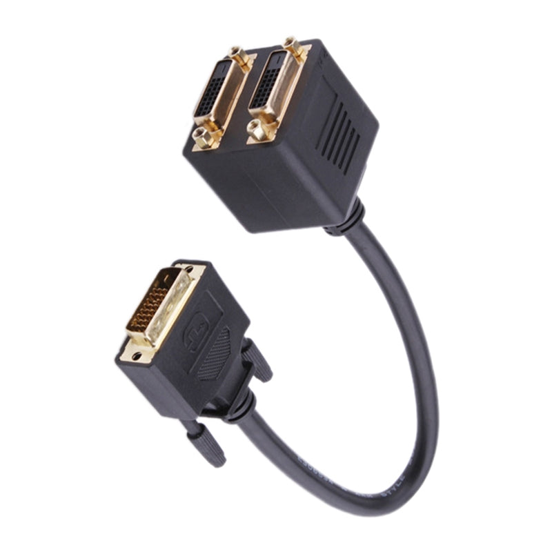 24+1-DVI-Male-to-2-DVI-Female-Cable-Adapter,-Length:-30cm
