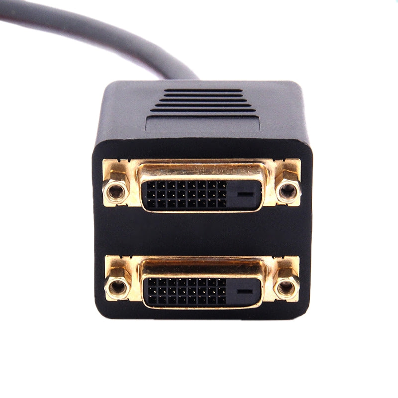 24+1-DVI-Male-to-2-DVI-Female-Cable-Adapter,-Length:-30cm