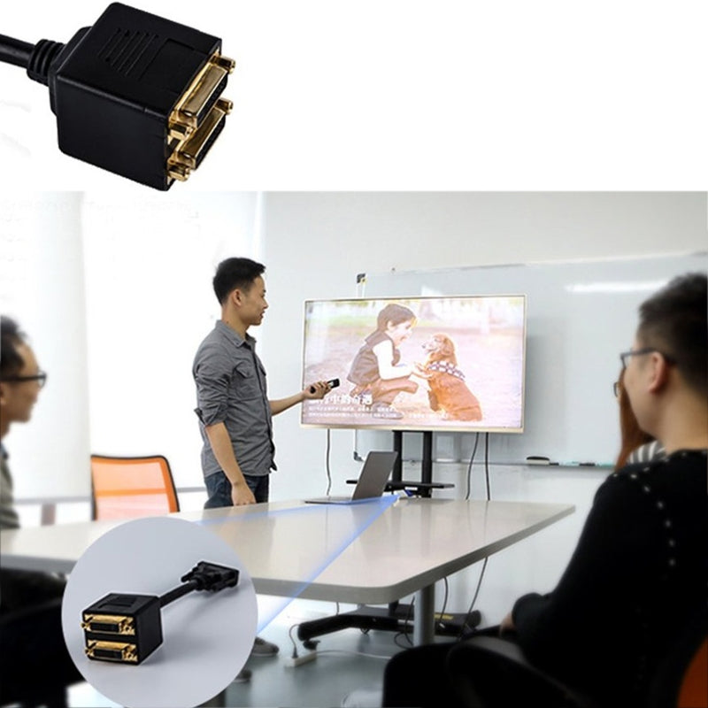 24+1-DVI-Male-to-2-DVI-Female-Cable-Adapter,-Length:-30cm