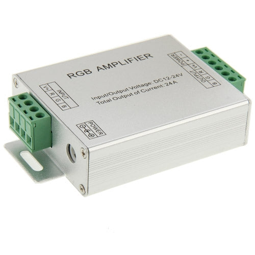 24A-RGB-Amplifier-for-LED-Light,-DC-12V-24V-Input(Silver)