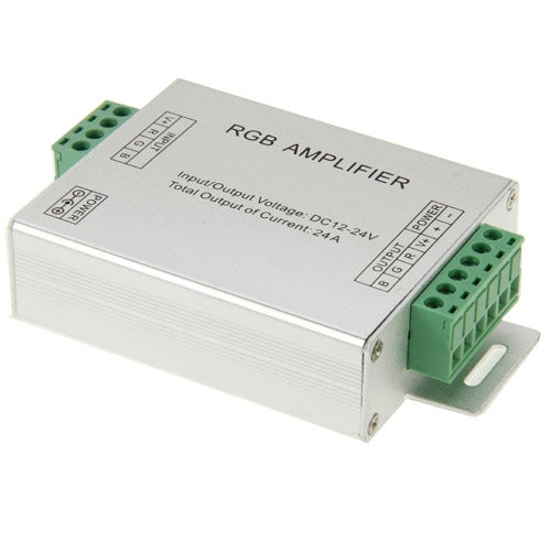 24A-RGB-Amplifier-for-LED-Light,-DC-12V-24V-Input(Silver)